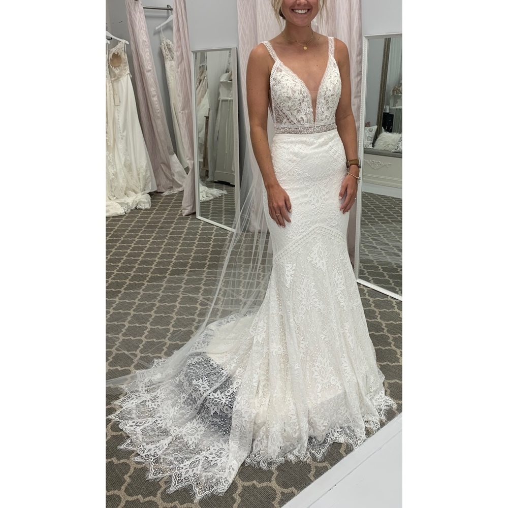 Lillian West Boho Lace Wedding Gown